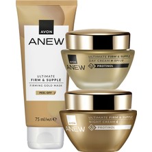 Avon Anew Ultimate Firm & Supple Üç Parça Yüz Bakım Paketi