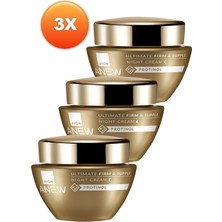 Avon Anew Ultimate Firm & Supple Gece Kremi 50 ml. Üçlü Set