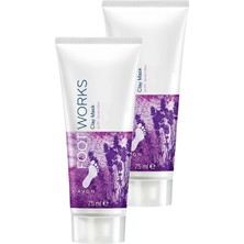 Avon Footworks Lavanta Özlü Ayak Kil Maskesi İkili Set 75 ml