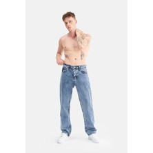 Mesfeno Erkek Basic Baggy Bol Kesim Denim Pantolon