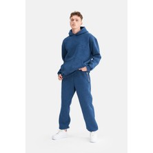 Mesfeno Erkek Beli ve Paçası Lastikli, Efektli Yıkamalı Jogger Pantolon