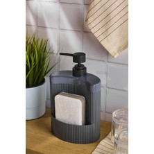 Perotti Montana Gri Sünger Hazneli Akrilik Mutfak Oval Sıvı Sabunluk Mix 540ML