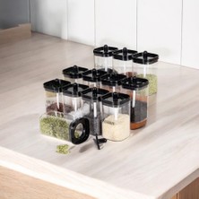 Tabularosa Home 12'li Baharat Saklama Kabı Kendinden Kaşıklı (Etiketsiz)