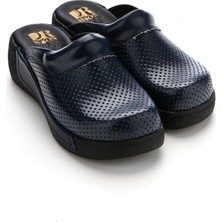 Drmoon Lacivert Ortopedik Dolgu Taban Sabo Terlik