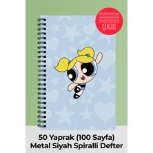 Anime Marketi Powerpuff Girls Bubbles A5 Spiralli Okul Defteri 50 Yaprak 100 Sayfa - Çizgili