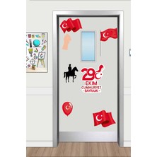 Kt Grup 29 Ekim Cumhuriyet Bayramı Cam Duvar Pano Sticker Seti