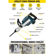 Power Black Germany Professional Büyük Tip Kırıcı Delici Hilti 16 kg Hilti 3 Metre Kablolu 65 mm