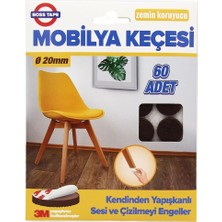 Boss Tape Mobilya Keçesi Sese ve Çizilmeye Son Yapışkanlı 20 mm x 60 Ad - Yuvarlak