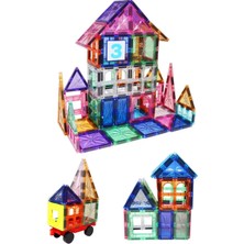 Toyfest Magnescape Magnetic Tiles Mıknatıslı 3D Yapı Oyuncağı Seti  - 108 Parça