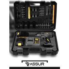 Assur 21V 2.0Ah Kömürsüz Motor 800 Nm Torklu Şarjlı Somun Sıkma Bijon Sökme Seti