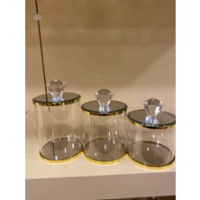 Plus Home Kavonoz Seti 3'lü Kristal Altın