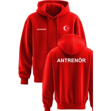 Antrenör Baskılı 3 Ip Kapşonlu Sweatshirt Antrenör Hoodie
