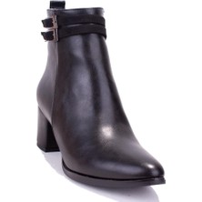 Dagoster DZA07-928565 Siyah Klasik Topuklu Kadın Bot