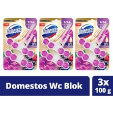 Domestos Tuvalet Bloğu Aroma Lux Hibiskus & Kırmızı Meyveler 100 gr x 3 Adet