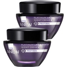 Avon Anew Platinum Lift & Tighten Gece Kremi 50 ml. Ikili Set