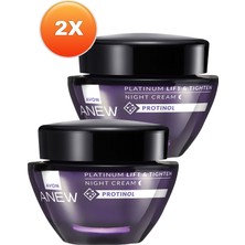 Avon Anew Platinum Lift & Tighten Gece Kremi 50 ml. Ikili Set