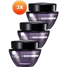 Avon Anew Platinum Lift & Tighten Gece Kremi 50 ml. Üçlü Set