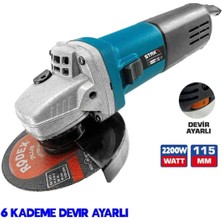 Rodex 6 Kademe Devir Ayarlı Taşlama Spiral Makinesi 11-125MM 2200WATT