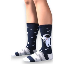 Hanse Socks  Astronot Desenli Çorap  Rahat Ve Nefes Alabilen