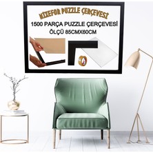 mixefor 1500 Parça Puzzle Çerçevesi  Ölçü 85CM x 60CM Renk Siyah  Arka Destek Mdf -Ön Yüzey Kırılmaz Parlama Yapmayan Pleksi