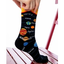 Hanse Socks  Gezegen Desenli Çorap  Rahat Ve Nefes Alabilen