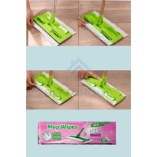 Befto Home 1 Adet Mikrofiber Yedek Bezli Mandallı Mop Seti ve 40 Adet Mop Mendili, Kıskaçlı Mop