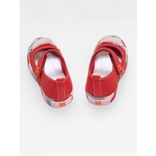Casabony Kırmızı Simli Kedi Kız Sneaker Babet
