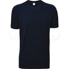 Mesay Bisiklet Yaka Lacivert Kısa Kol Tshirt