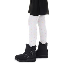 Kiko Kids Hezan Fermuarlı Kız Çocuk Bot Ayakkabı Siyah - Siyah