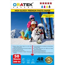 Oratek Canon Maxify GX4050  Fotoğraf Kağıdı 10X15 cm Premium Parlak 200 gr 50 Adet