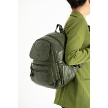 Baginn Y.s.deri Orta Boy Kadın Sırt Çantası Vegan Deri Bayan Çantası 30*25 cm Çok Cepli Yumuşak Doku