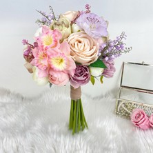 TT Organizasyon Lila Somon Gelin Çiçeği Buketi Yaka Çiçeği