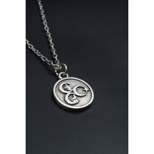 3 Hilal - Ay Yıldız - Kurt- Tuğra   Gümüş Kaplama Unisex Düz Zincir Kolye kod 911