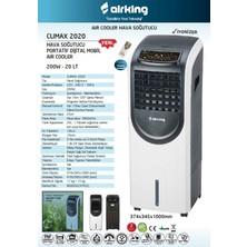Rubenis AİRKİNG CLIMAX 2020 HAVA SOĞUTUCU PORTATİF DİJİTAL MOBİL AIR COOLER 20LT