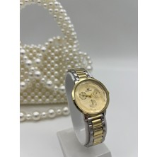 Gold-Gümüş Renk Kadın Kol Saati