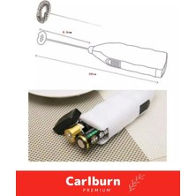 Carlburn Premium Çelik Uçlu Pilli Kahve Sos Krema Mama Süt Köpürtücü Yumurta Çırpıcı Mini Mikser