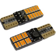 Space T10 Led Ampul 24 SMD Canbus'lı Turuncu 2'li Set 12V / LAAM627-3