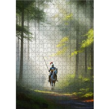 Karizma Tablo Ahşap Mdf Puzzle Yapboz Ormanda Şovalyeler 500 Parça 50*70 cm