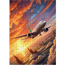 Karizma Tablo Ahşap Mdf Puzzle Yapboz Uçak Kalkışı 500 Parça 50*70 cm