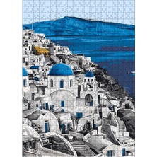 Karizma Tablo Ahşap Mdf Puzzle Yapboz Santorini Manzarası 500 Parça 50*70 cm