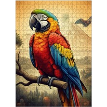 Karizma Tablo Ahşap Mdf Puzzle Yapboz Papağan 500 Parça 50*70 cm