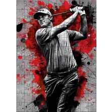 Karizma Tablo Ahşap Mdf Puzzle Yapboz Golf Oynayan Adam 120 Parça 25*35 cm