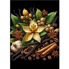 Karizma Tablo Ahşap Mdf Puzzle Yapboz Baharatlar ve Çiçekler 120 Parça 25*35 cm