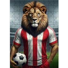 Karizma Tablo Ahşap Mdf Puzzle Yapboz Futbolcu Aslan 120 Parça 25*35 cm