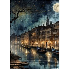 Karizma Tablo Ahşap Mdf Puzzle Yapboz Gece Manzarası 120 Parça 25*35 cm