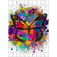 Ekart Ahşap Mdf Puzzle Yapboz Renkli Kelebek 120 Parça 25*35 cm