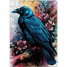 Ekart Ahşap Mdf Puzzle Yapboz Mavi Karga 120 Parça 25*35 cm