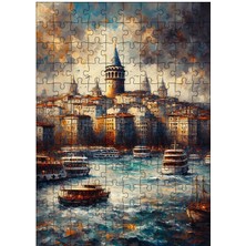 Ekart Ahşap Mdf Puzzle Yapboz Galata Silüeti 120 Parça 25*35 cm