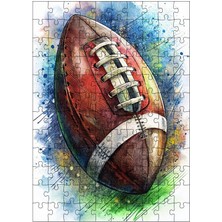 Tablomega Ahşap Mdf Puzzle Yapboz Amerikan Futbol Topu 120 Parça 25*35 cm