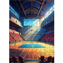 Tablomega Ahşap Mdf Puzzle Yapboz Basketbol Sahası 120 Parça 25*35 cm